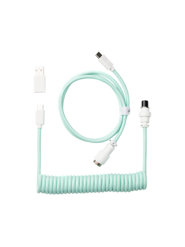 Keychron Gewendeltes Aviator USB 8K-Kabel gerade Mint - Tastaturkabel - Grn