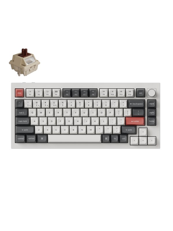 Keychron Q1 Ultra 75 8K Wireless Tri-Mode - Gaming Tastatur - 75 compact TKL - Alice - Englisch US - Weiss