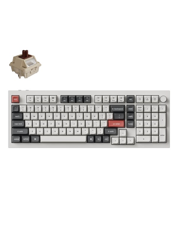 Keychron Q5 Ultra 8K - Wireless Mechanical Keyboar - Gaming Tastatur - 96 - ANSI - Weiss
