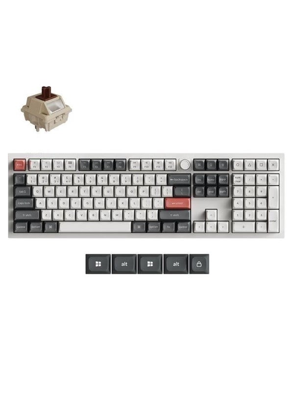 Keychron Q6 Ultra - keyboard - 100 full size - white Input Device - Gaming Tastatur - Full-Size - ANSI - Weiss