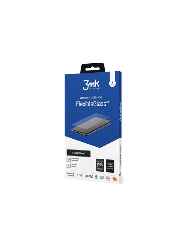 3MK FlexibleGlass Displayschutzfolie für Apple iPhone 16 Pro Max, Flexibles Glas, Vollkleber