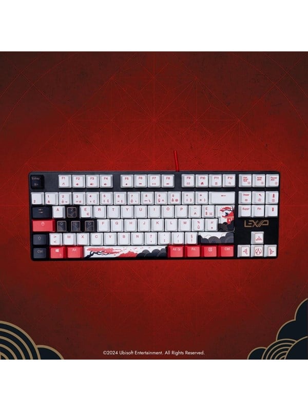 Lexip x UBISOFT Master Bundle - keyboard mouse and mouse pad set - AZERTY - French - with Assassins Creed Shadows Standard Edition PC Game Key Input Device - Gaming Tastatur - Franzsisch - Weiss