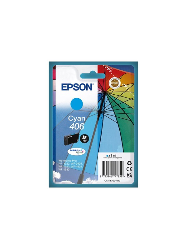 Epson 406 - cyan - original - ink cartridge