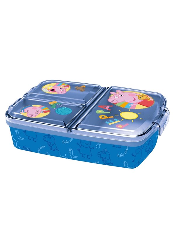Peppa Pig Brotdose mit mehreren Fchern 18x13 cm