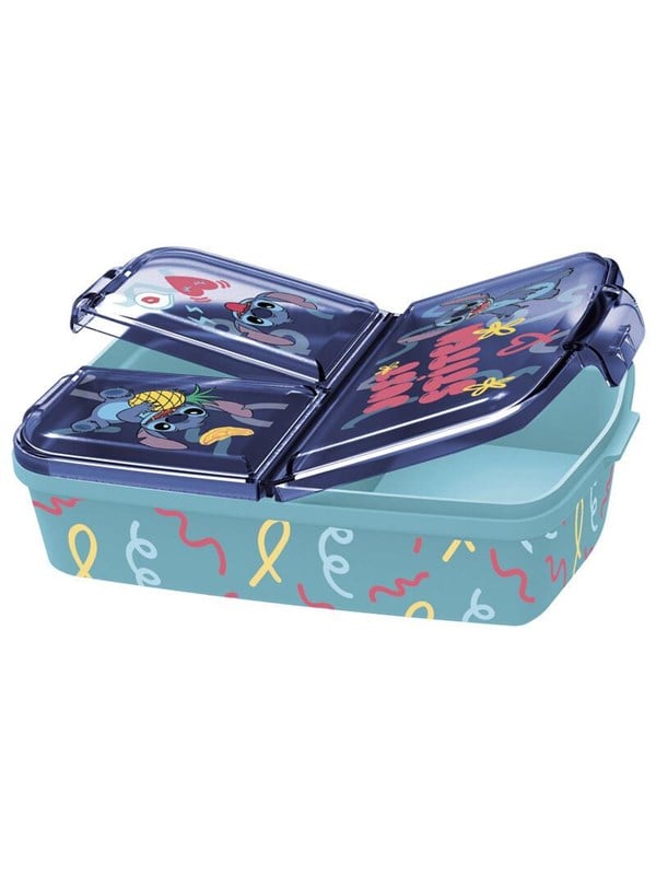 Stitch -Motiv Kinder-Brotdose mit mehreren Fchern