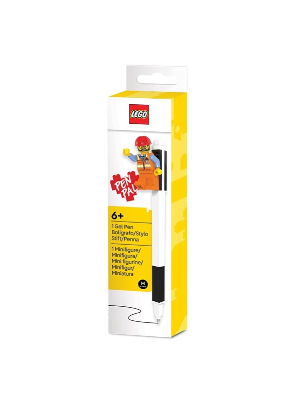 LEGO 4003075-53703 Pen Pal Gelstift Schwarz mit abnehmbarer Minifigur