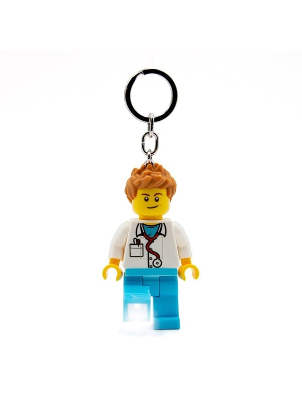 LEGO ICONIC MALE DOCTOR Key chain wLED light Hangtag