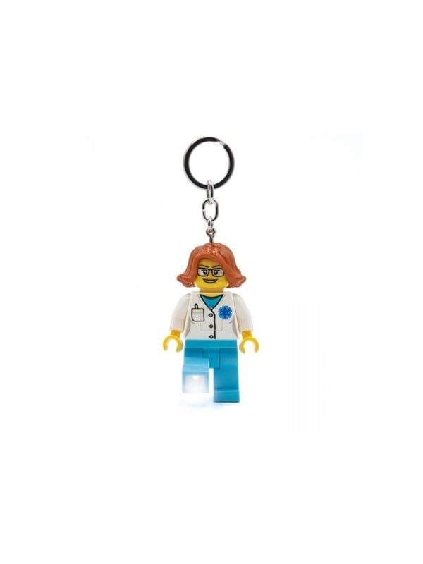 LEGO ICONIC FEMALE DOCTOR Key chain wLED light