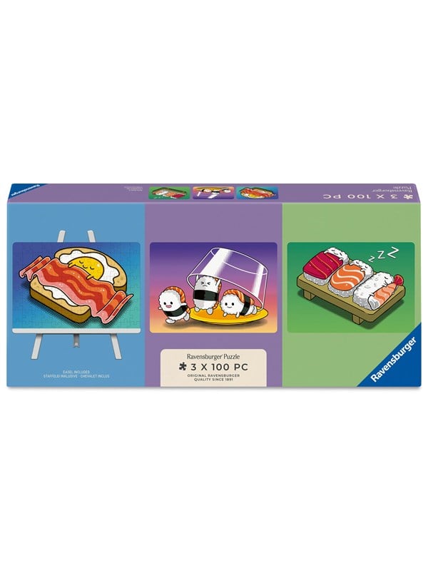 Ravensburger Kawaii Frhstck Mittagessen  Abendessen 100-teilig 3x100-teilig