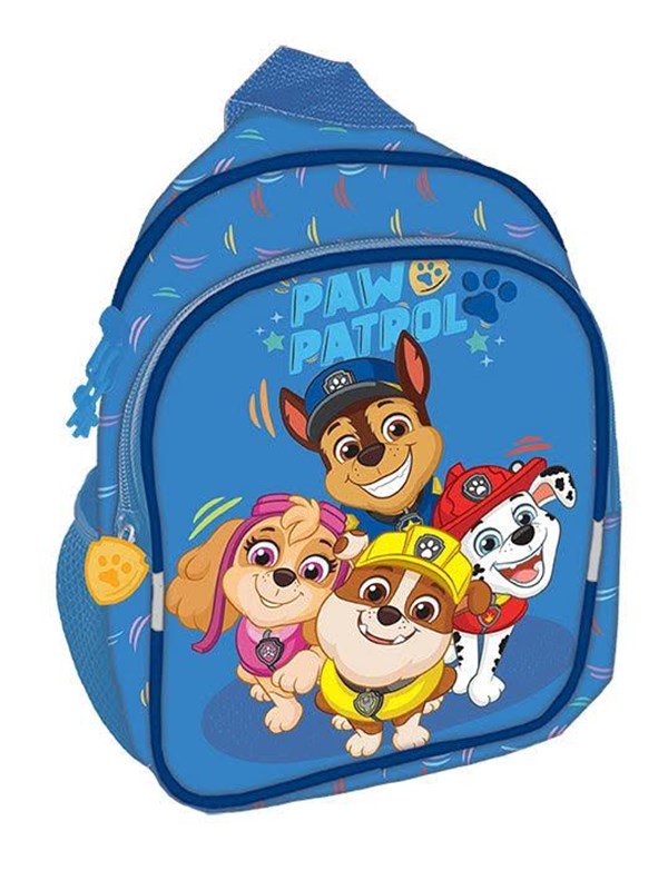 Pokemon PAW PATROL  Small backpack w2 zipped front pockets 2 mesh side pockets reflectors on straps cushioned shoulder straps and chest strap 300D nylon H 265 cm W 21 cm D 10 cm Volumen 5 liter