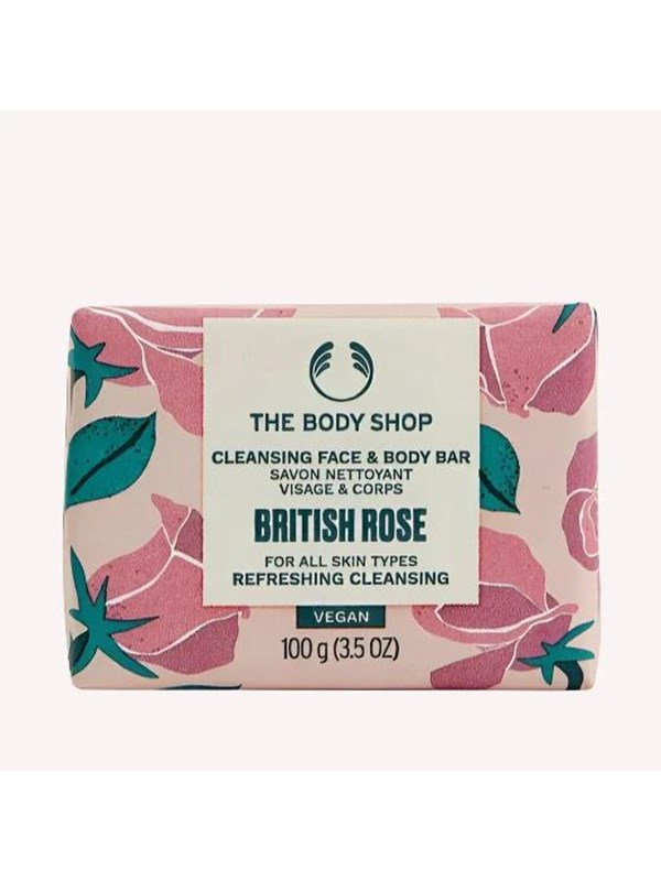 The Body Shop British Rose Cleansing Face  Body Bar
