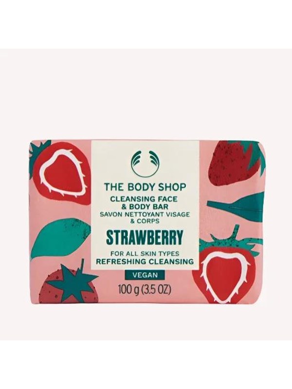 The Body Shop Strawberry Cleansing Face  Body Bar