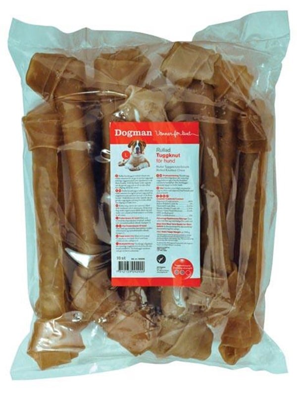 Dogman Kauknoten Gerollt 10 Stk Braun 30cm
