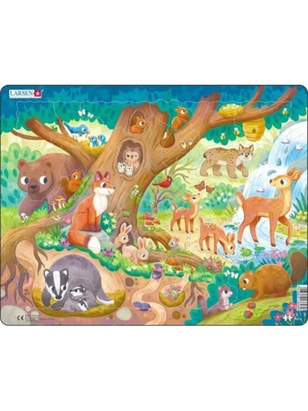 Larsen Puzzles Cute Forest Animals Jigsaw Puzzle  29 pieces Maxi 365 x 285 cm 2D Puzzles