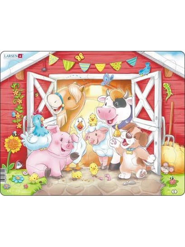 Larsen Puzzles Puzzle Cute Animals in the Barn  21 pieces Maxi 365 x 285 cm 2D Puzzles