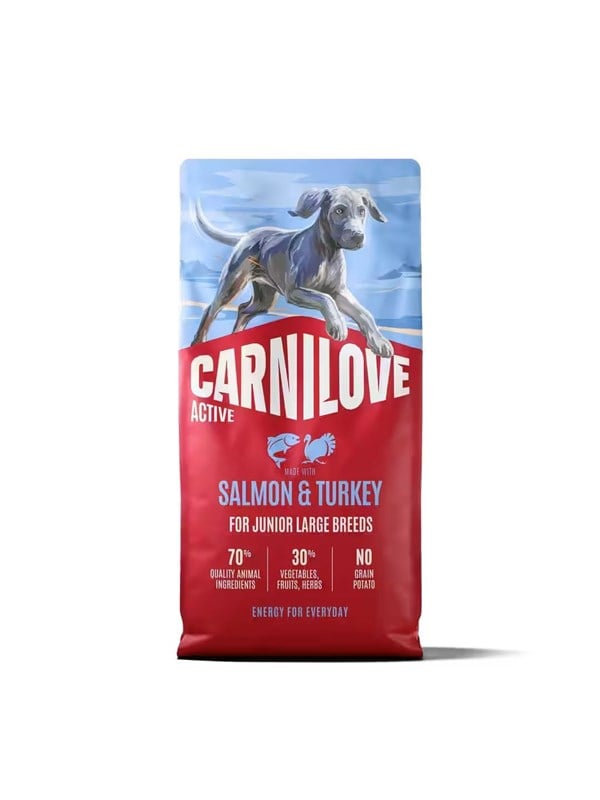 Carnilove Active Junior Salmon  Turkey Large - Trockenfutter fr Hunde - 12kg