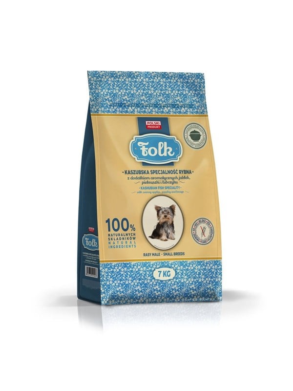 Folk Small breeds Kaschubische Fischspezialitt mit pfeln Petersilie und Liebstckel - Trockenfutter fr Hunde - 7kg