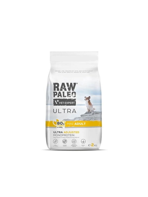 VetExpert Raw Paleo Ultra Mini Adult Turkey - Trockenfutter fr Hunde - 2 kg