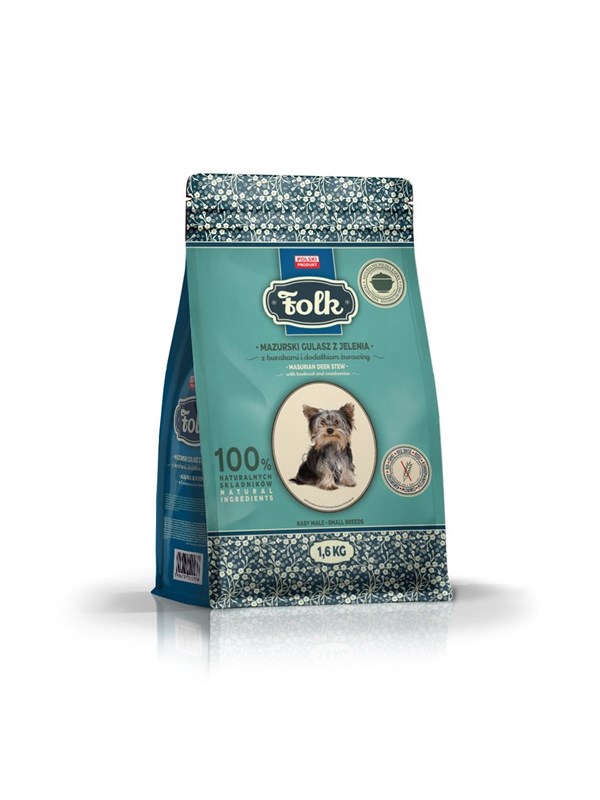 Folk Small breeds Traditioneller masurischer Wildragout-Eintopf mit Rote Bete und Cranberries - Trockenfutter fr Hunde - 16kg