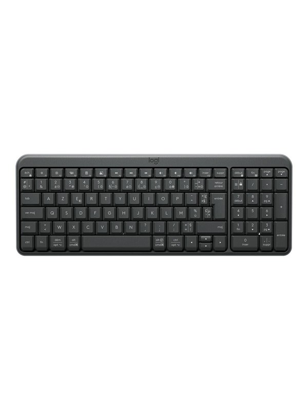 Logitech K250 - keyboard - AZERTY - French - graphite Input Device - Tastatur - Franzsisch - Schwarz