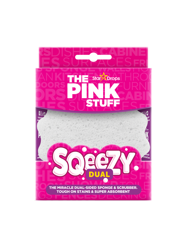 The Pink Stuff Sqeezy Dual Sided Sponge  Scrubber