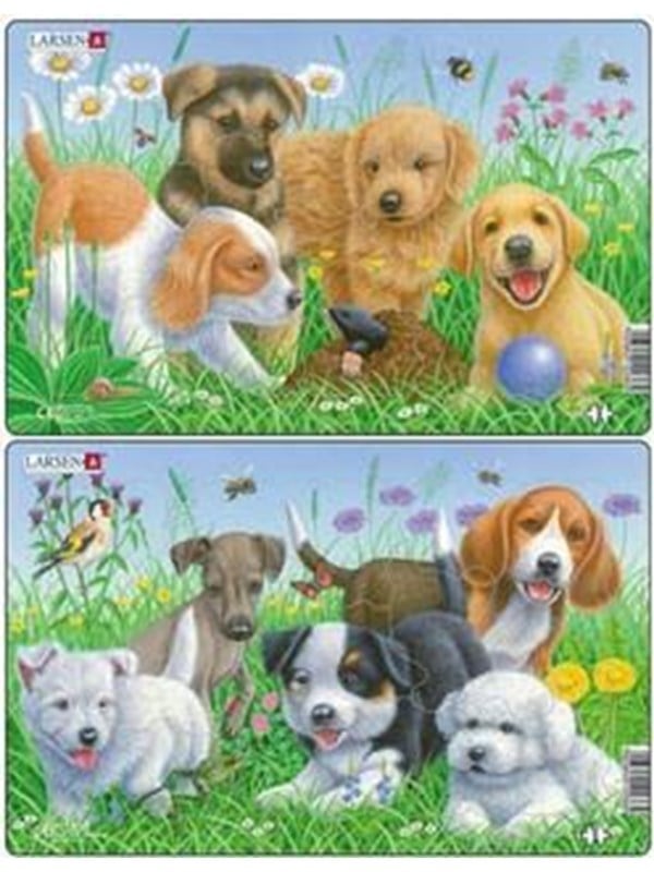 Larsen Puzzles Puppy Puzzle 2 assorted designs  8 pieces Midi 285 cm x 183 cm 2D Puzzles