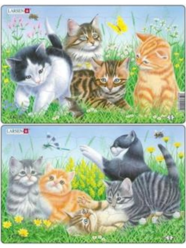 Larsen Puzzles Cute Kittens Puzzle 2 assorted designs  10 pieces Midi 285 cm x 183 cm 2D Puzzles