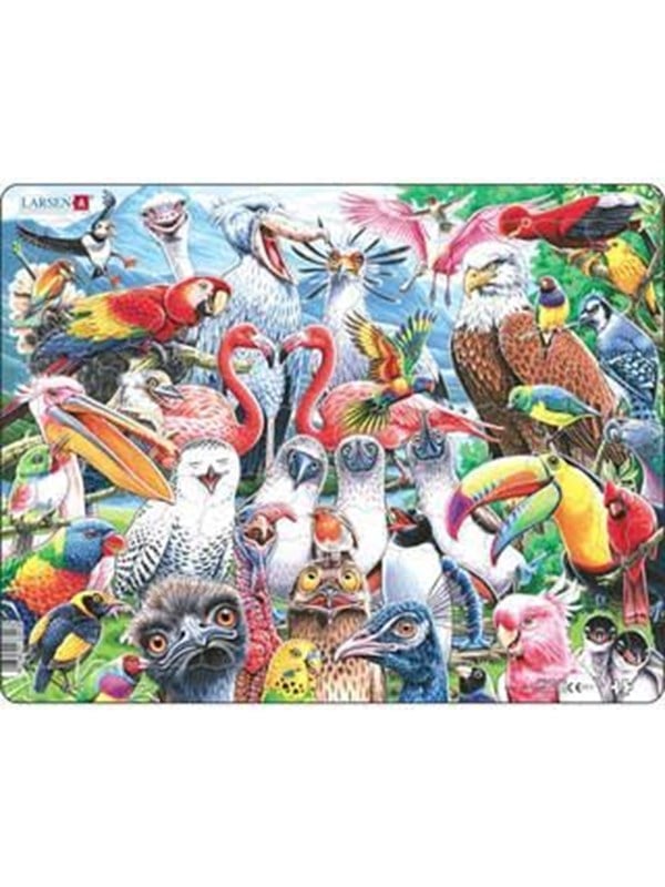 Larsen Puzzles Happy Birds Jigsaw Puzzle  115 pieces Maxi 365 x 285 cm 2D Puzzles