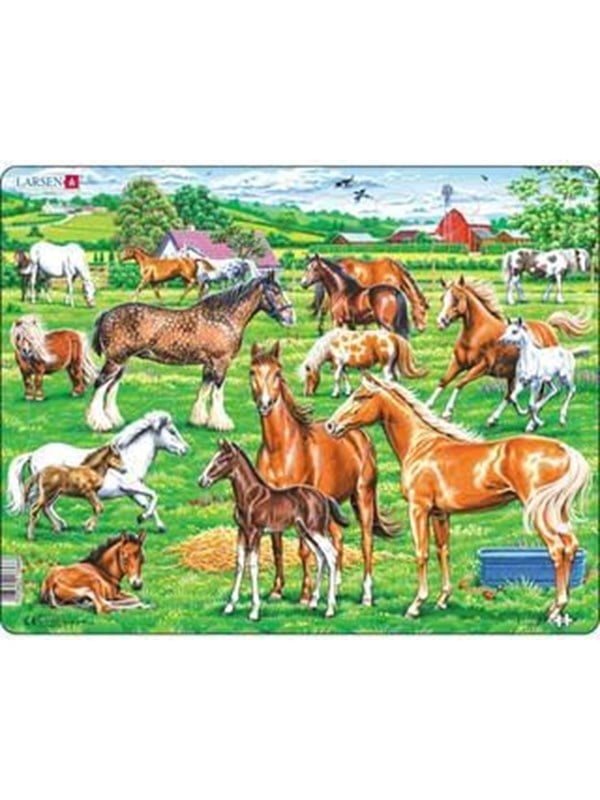 Larsen Puzzles Beautiful Horses Jigsaw Puzzle  33 pieces Maxi 365 x 285 cm 2D Puzzles