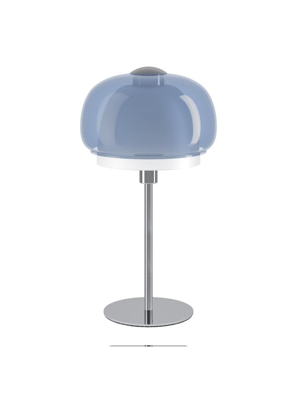EGLO BELOMONTEJO TISCHLAMPE H415 E27 MSCHALTER CHROMWEISSBLAU