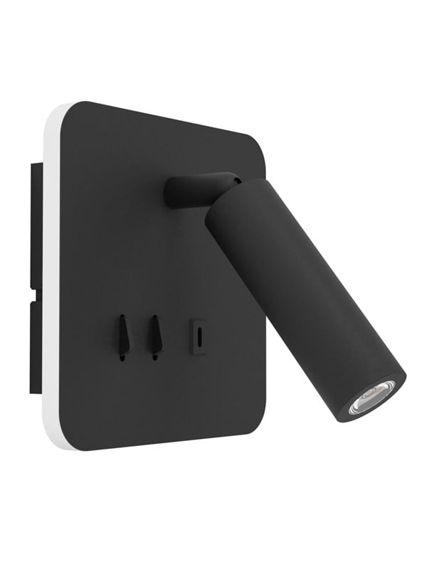 EGLO FANZAROTTA 1 SPOT 4-KANT H145 MABSCH USB-C SCHWARZ