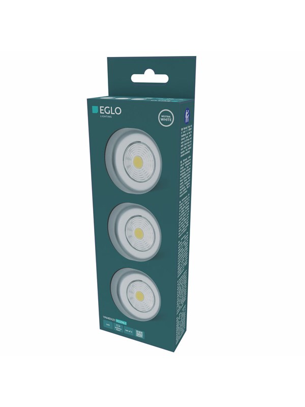 EGLO YAMENZI UNTERSCHRANK BATTERIE 68 3 STK MIT SCHALTER IP65 SILBER