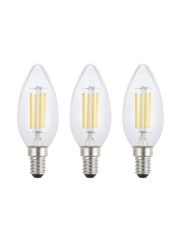 EGLO LED-Lampe E14 C35 KLAR 2700K 470LM 3 STK E14