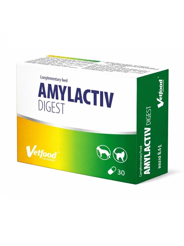 Vetfood Amylactiv Digest - Nahrungsergnzungsmittel fr Hunde und Katzen - 30 Stk