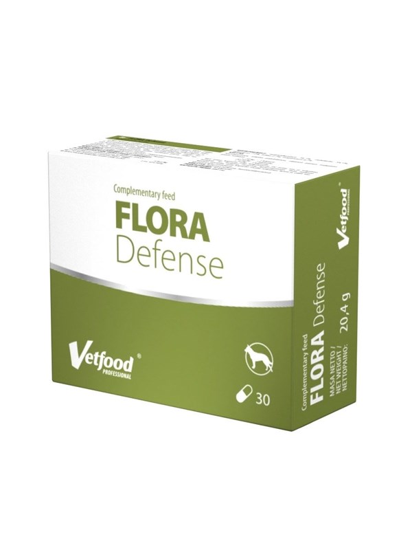 Vetfood Flora Defense - Nahrungsergnzungsmittel fr Hunde und Katzen - 30 Stk
