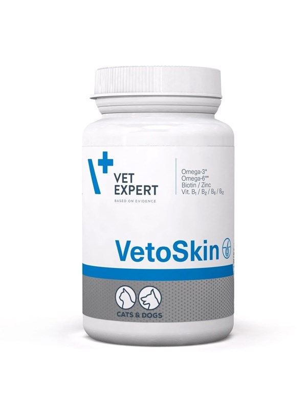 VetExpert VetoSkin - Nahrungsergnzungsmittel fr Hunde und Katzen - 90 Tabletten