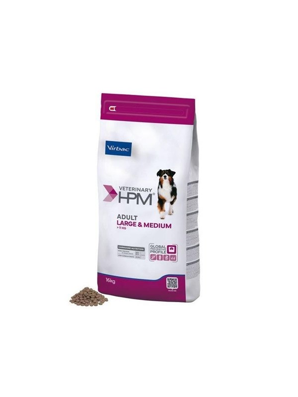 HPM VETERINARY ADULT LARGE  MEDIUM DOG 16 kg