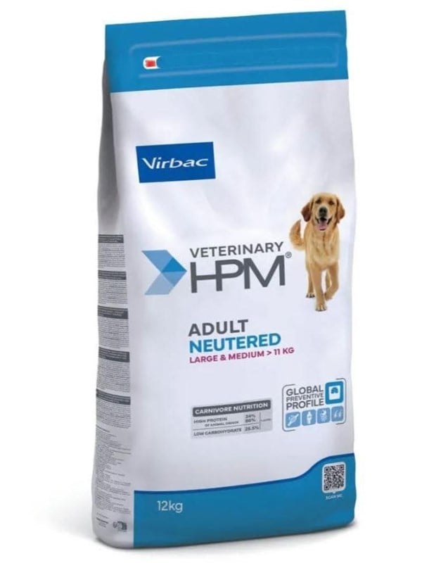 HPM VETERINARY ADULT NEUTERED DOG LARGE  MEDIUM 12 kg