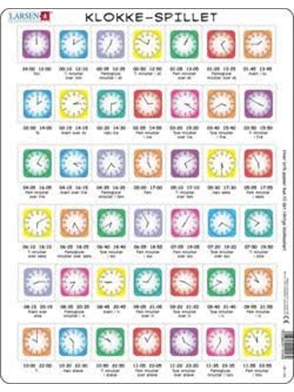 Larsen Puzzles The Clock Game Puzzle  42 pieces Maxi 365 x 285 cm 2D Puzzles