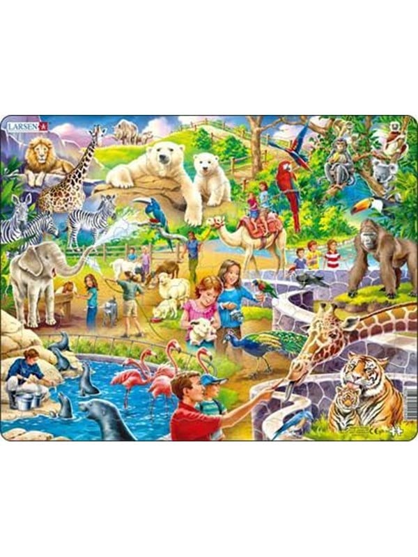 Larsen Puzzles Zoo Jigsaw Puzzle  48 pieces Maxi 365 x 285 cm 2D Puzzles