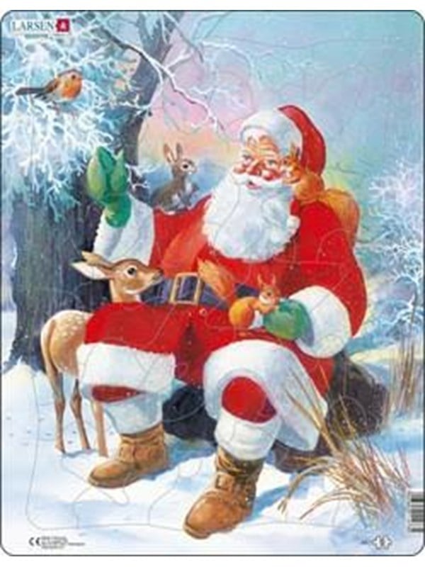 Larsen Puzzles Santa Claus with Animals Jigsaw Puzzle  32 pieces Maxi 365 x 285 cm 2D Puzzles