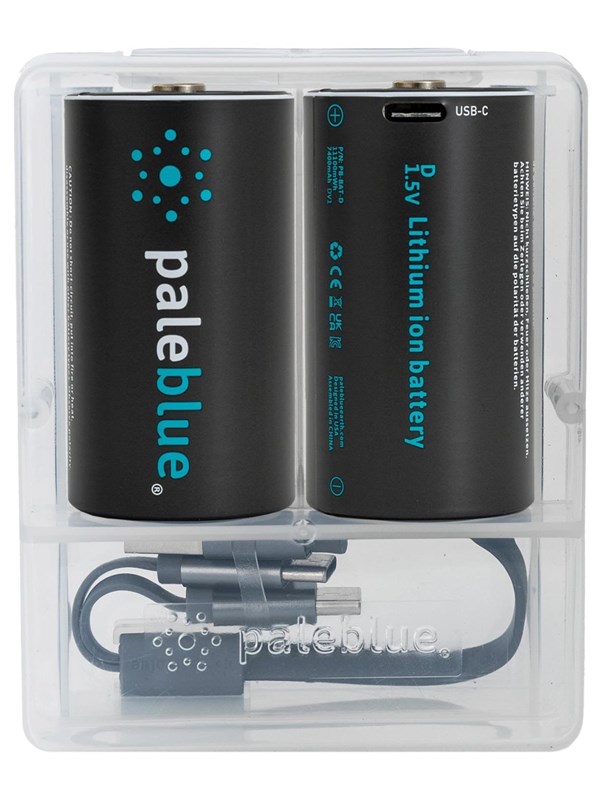 PABU 2X D USB - Li-Ion-Akku, D (Mono), 1,5 V, 7400 mAh, USB-C, 2er-Pack