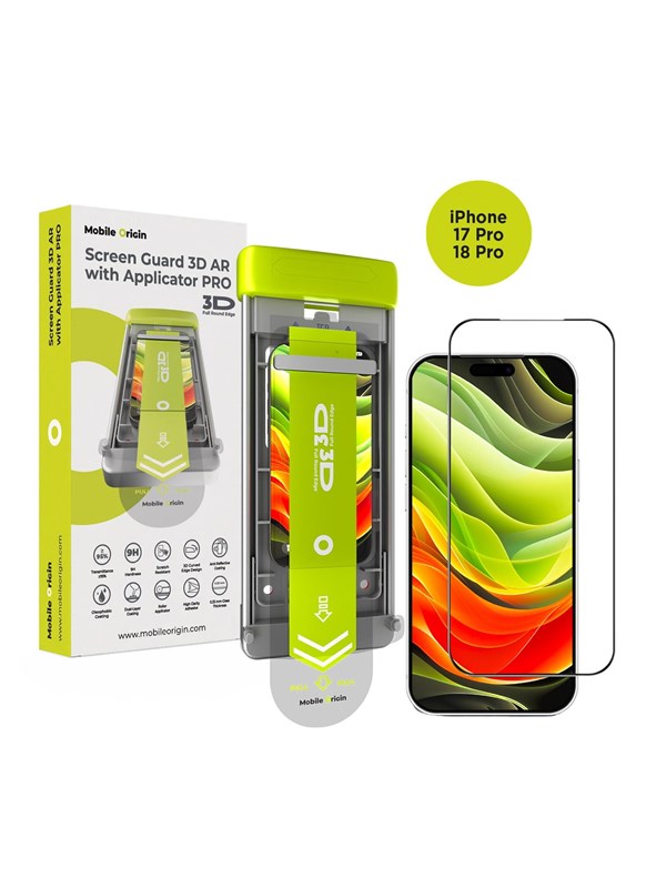 Mobile Origin Screen Guard 3D AR with Applicator PRO iPhone 17 Pro