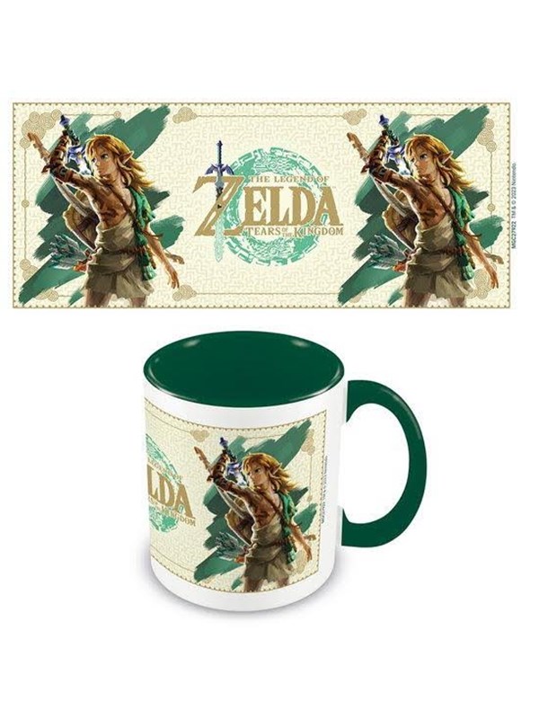 Pyramid - The Legend Of Zelda Tears Of The Kingdom Link Unleashed 11oz315ml Coloured Inner and Handle Ceramic Mug - Becher