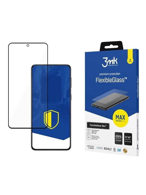 3mk FlexibleGlass Max Black Hybrid Glass - Samsung Galaxy S22 5G