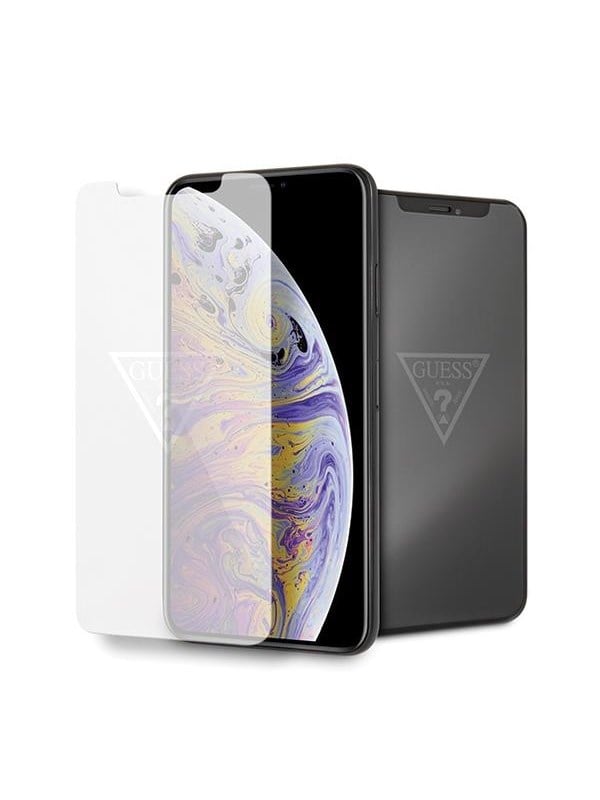 GUESS Invisible Logo Tempered Glass for iPhone Xs Max