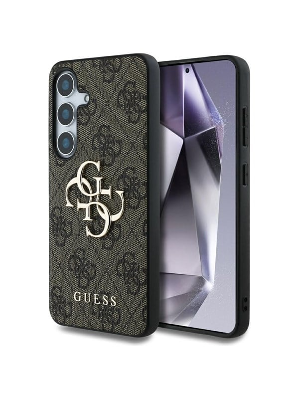 GUESS Big 4G Logo Classic Logo Case for Samsung Galaxy S25 Plus Brown