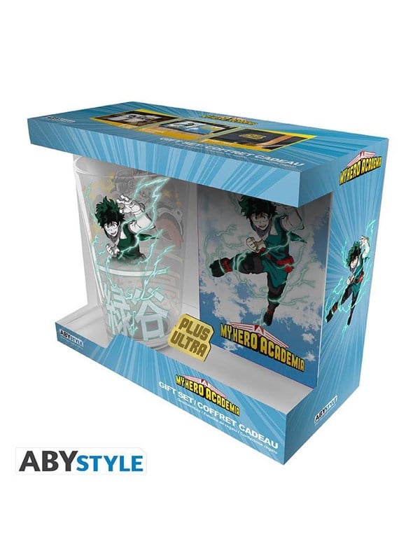 ABYstyle - My Hero Academia - XXL Glass  Pin  Pokcet Notebook Pack Heroes - Geschenkset