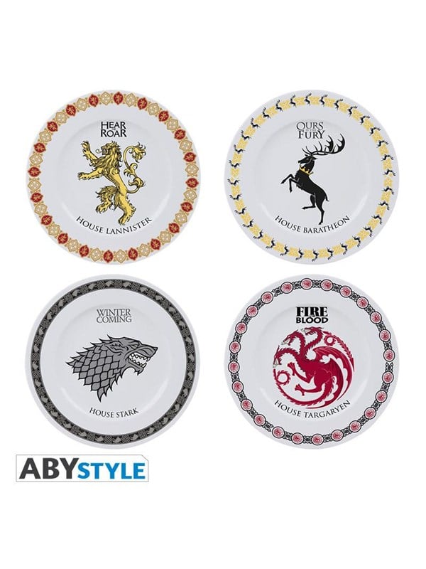 ABYstyle - Game Of Thrones - Set Of 4 Plates Houses
