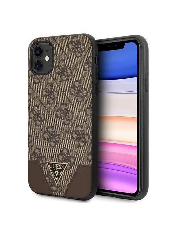 GUESS 4G Triangle Collection case for iPhone 11 61  Xr 61 - brown
